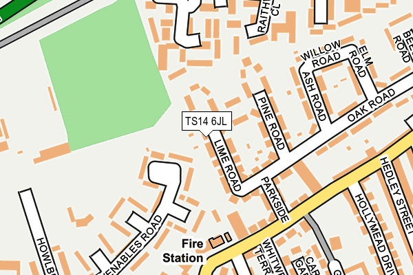 TS14 6JL map - OS OpenMap – Local (Ordnance Survey)