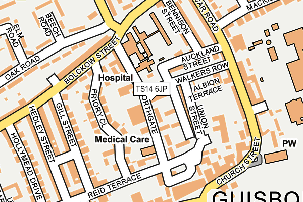 TS14 6JP map - OS OpenMap – Local (Ordnance Survey)