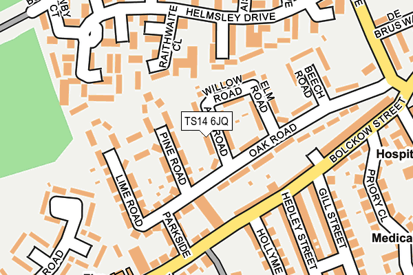 TS14 6JQ map - OS OpenMap – Local (Ordnance Survey)