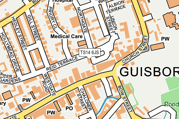 TS14 6JS map - OS OpenMap – Local (Ordnance Survey)