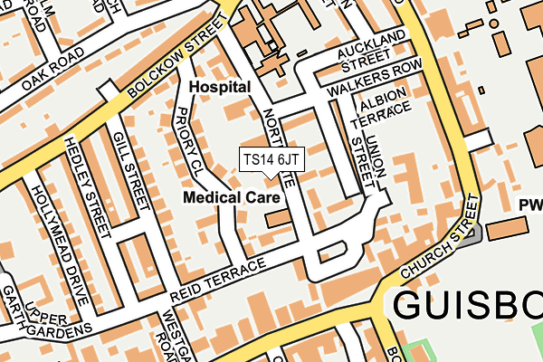 TS14 6JT map - OS OpenMap – Local (Ordnance Survey)