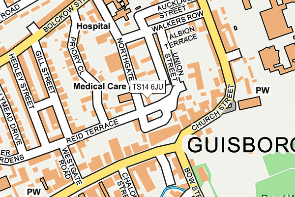 TS14 6JU map - OS OpenMap – Local (Ordnance Survey)