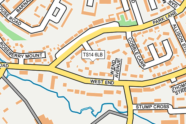 TS14 6LB map - OS OpenMap – Local (Ordnance Survey)