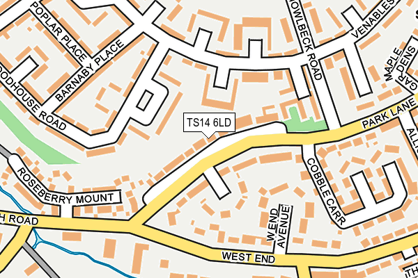 TS14 6LD map - OS OpenMap – Local (Ordnance Survey)