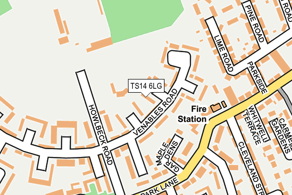 TS14 6LG map - OS OpenMap – Local (Ordnance Survey)