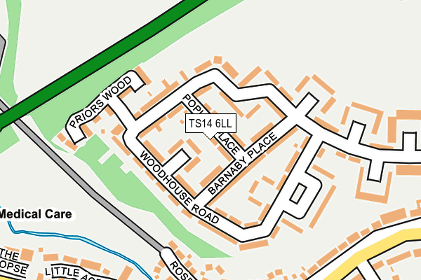 TS14 6LL map - OS OpenMap – Local (Ordnance Survey)