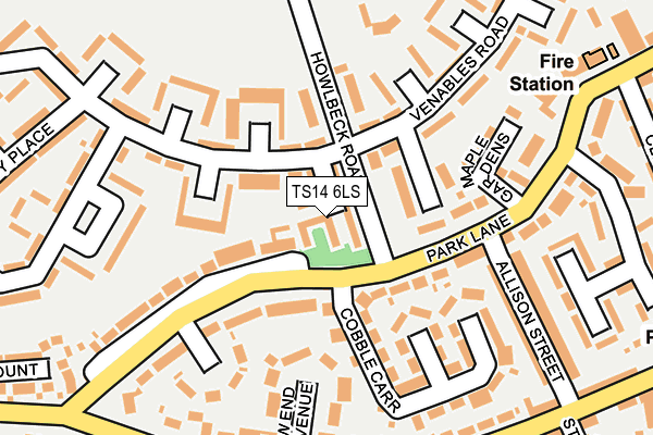 TS14 6LS map - OS OpenMap – Local (Ordnance Survey)