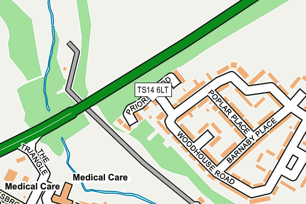 TS14 6LT map - OS OpenMap – Local (Ordnance Survey)