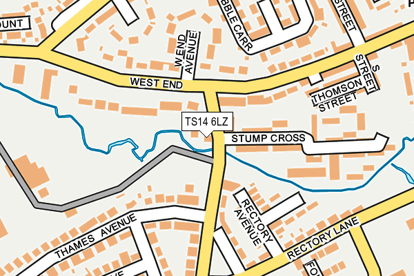 TS14 6LZ map - OS OpenMap – Local (Ordnance Survey)