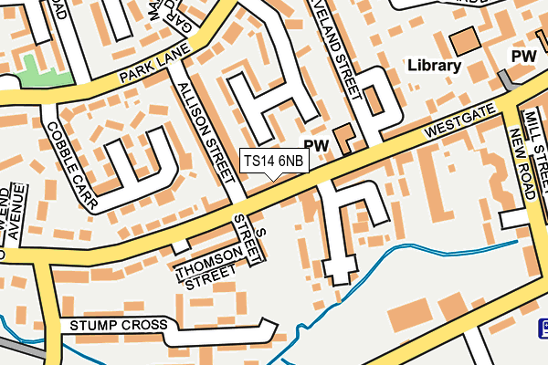 TS14 6NB map - OS OpenMap – Local (Ordnance Survey)