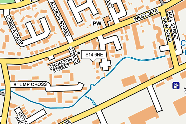 TS14 6NE map - OS OpenMap – Local (Ordnance Survey)