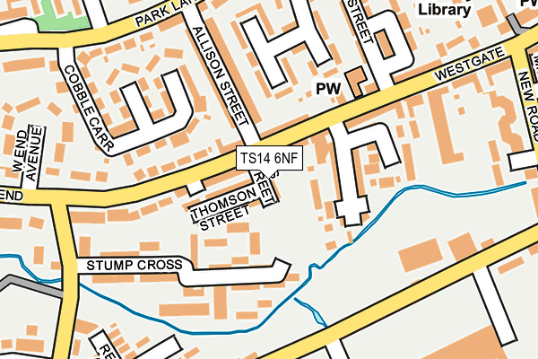 TS14 6NF map - OS OpenMap – Local (Ordnance Survey)