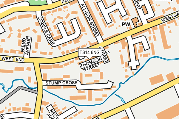 TS14 6NG map - OS OpenMap – Local (Ordnance Survey)