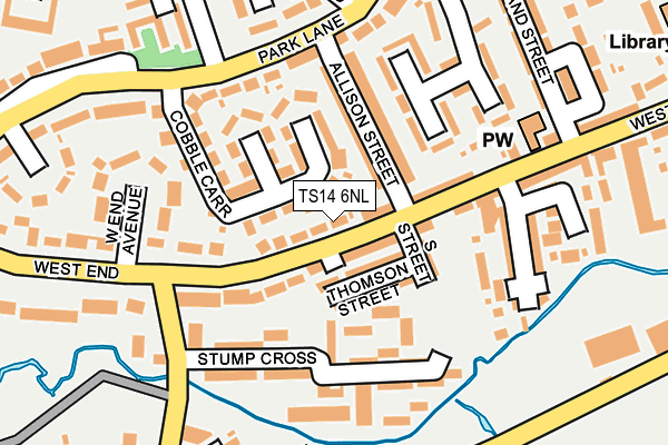 TS14 6NL map - OS OpenMap – Local (Ordnance Survey)