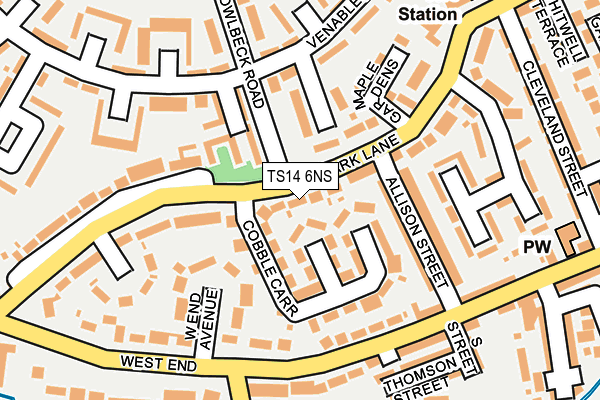 TS14 6NS map - OS OpenMap – Local (Ordnance Survey)