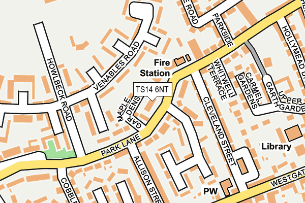 TS14 6NT map - OS OpenMap – Local (Ordnance Survey)