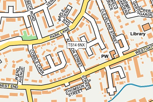 TS14 6NX map - OS OpenMap – Local (Ordnance Survey)