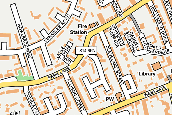 TS14 6PA map - OS OpenMap – Local (Ordnance Survey)
