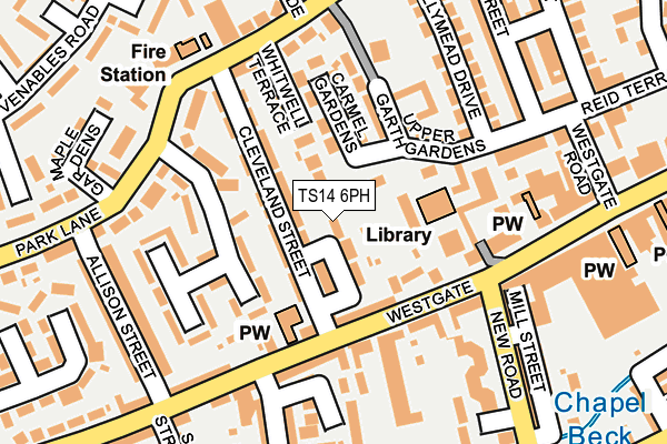 TS14 6PH map - OS OpenMap – Local (Ordnance Survey)