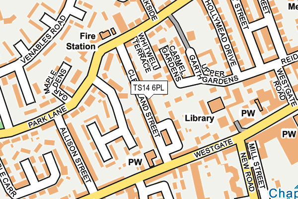 TS14 6PL map - OS OpenMap – Local (Ordnance Survey)