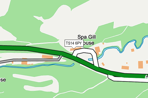 TS14 6PY map - OS OpenMap – Local (Ordnance Survey)