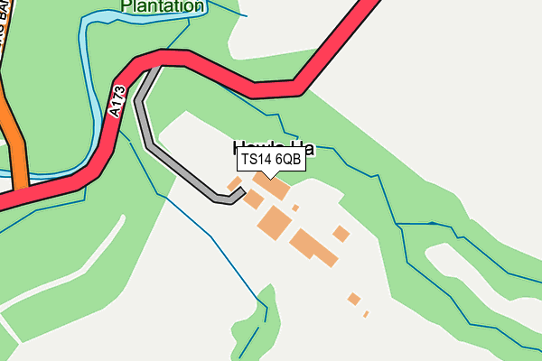 TS14 6QB map - OS OpenMap – Local (Ordnance Survey)