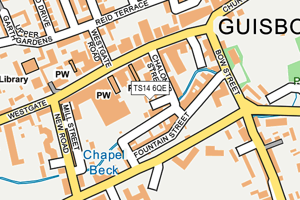 TS14 6QE map - OS OpenMap – Local (Ordnance Survey)