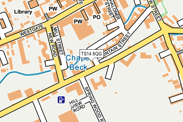 TS14 6QG map - OS OpenMap – Local (Ordnance Survey)