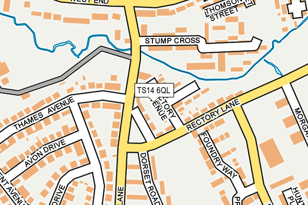 TS14 6QL map - OS OpenMap – Local (Ordnance Survey)