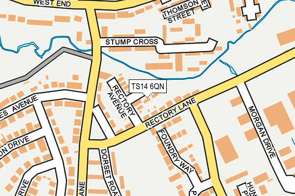 TS14 6QN map - OS OpenMap – Local (Ordnance Survey)