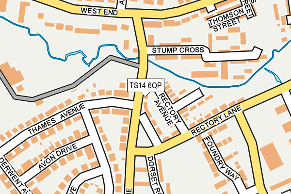 TS14 6QP map - OS OpenMap – Local (Ordnance Survey)