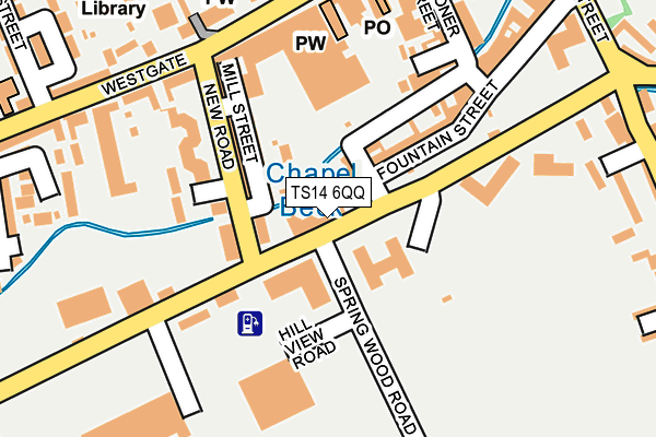 TS14 6QQ map - OS OpenMap – Local (Ordnance Survey)