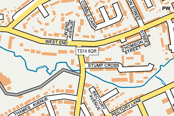 TS14 6QR map - OS OpenMap – Local (Ordnance Survey)