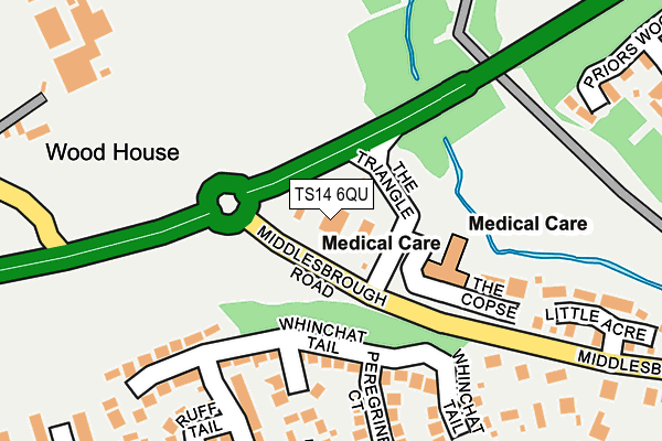 TS14 6QU map - OS OpenMap – Local (Ordnance Survey)