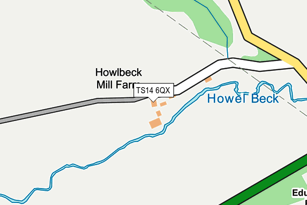 TS14 6QX map - OS OpenMap – Local (Ordnance Survey)