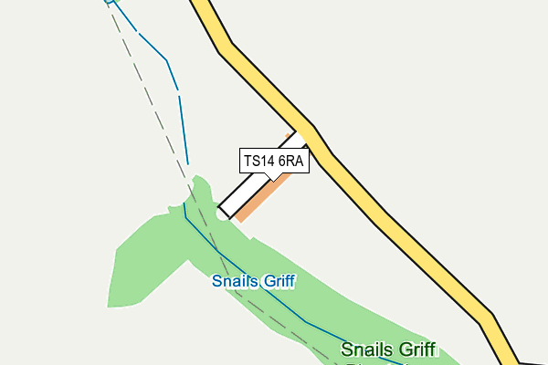 TS14 6RA map - OS OpenMap – Local (Ordnance Survey)