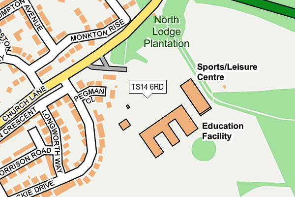 TS14 6RD map - OS OpenMap – Local (Ordnance Survey)