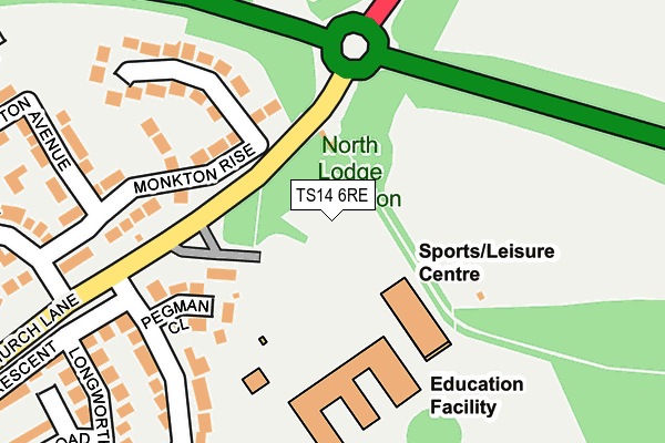 TS14 6RE map - OS OpenMap – Local (Ordnance Survey)