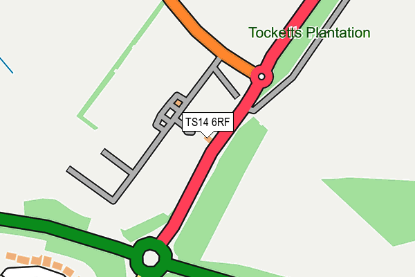 TS14 6RF map - OS OpenMap – Local (Ordnance Survey)