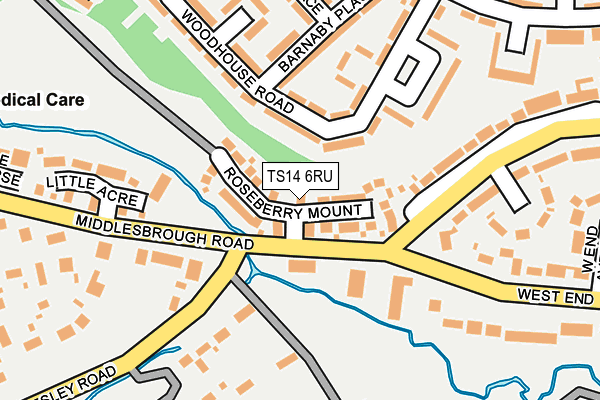 TS14 6RU map - OS OpenMap – Local (Ordnance Survey)