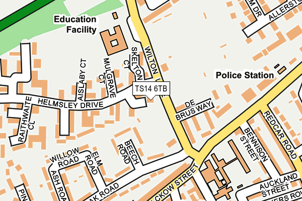 TS14 6TB map - OS OpenMap – Local (Ordnance Survey)