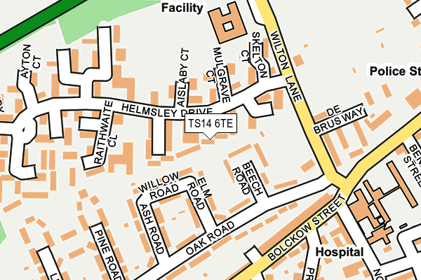 TS14 6TE map - OS OpenMap – Local (Ordnance Survey)