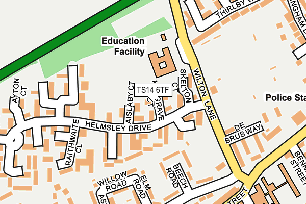 TS14 6TF map - OS OpenMap – Local (Ordnance Survey)