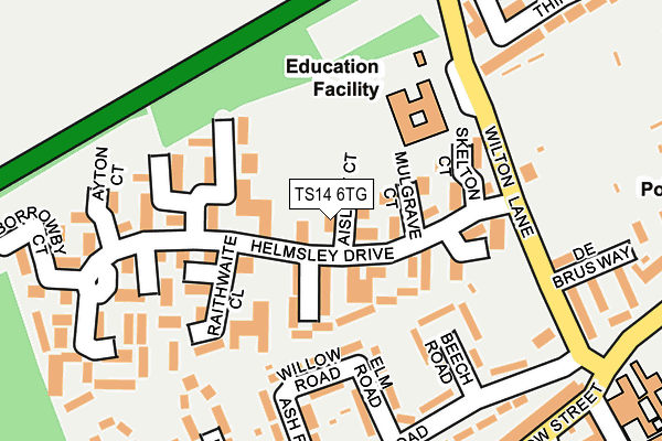 TS14 6TG map - OS OpenMap – Local (Ordnance Survey)