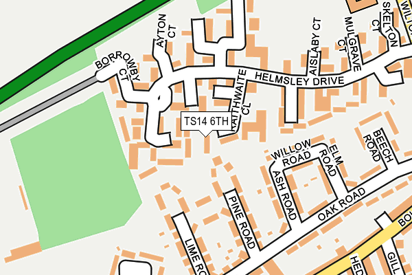 TS14 6TH map - OS OpenMap – Local (Ordnance Survey)