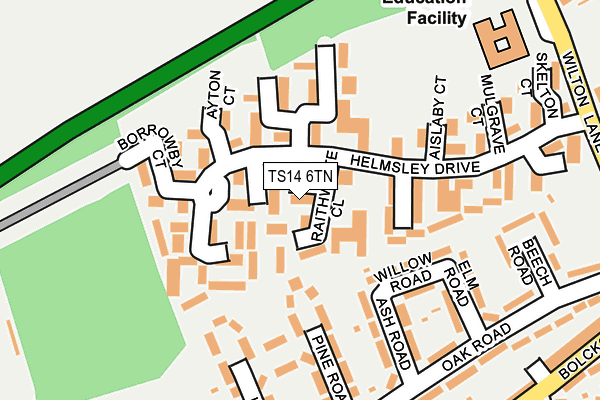 TS14 6TN map - OS OpenMap – Local (Ordnance Survey)