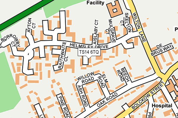 TS14 6TQ map - OS OpenMap – Local (Ordnance Survey)