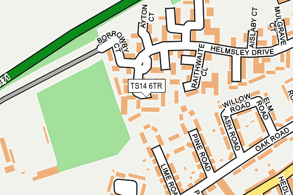 TS14 6TR map - OS OpenMap – Local (Ordnance Survey)