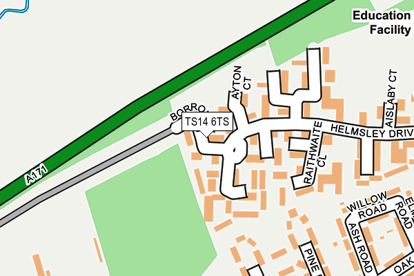 TS14 6TS map - OS OpenMap – Local (Ordnance Survey)