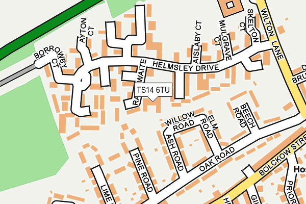 TS14 6TU map - OS OpenMap – Local (Ordnance Survey)